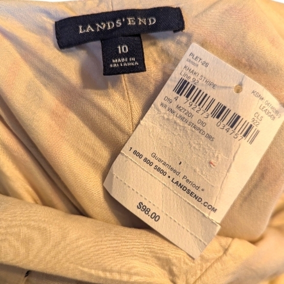 NWT Lands' End Chevron Linen Midi Sundress 10 - Picture 6 of 6